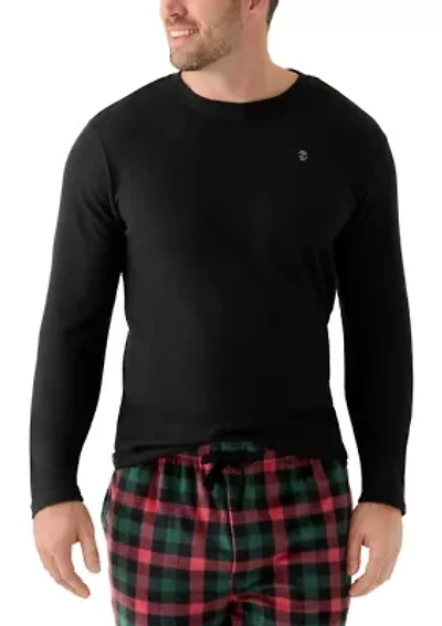 Big & Tall Waffle Long Sleeve Sleep Shirt