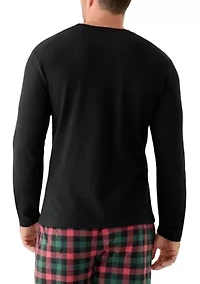 Big & Tall Waffle Long Sleeve Sleep Shirt