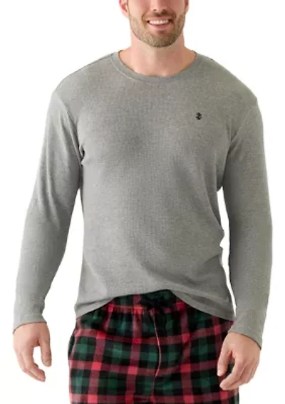 Big & Tall Waffle Long Sleeve Sleep Shirt