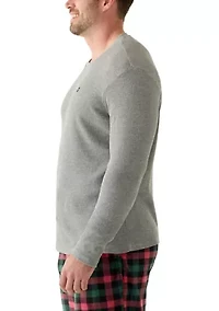 Big & Tall Waffle Long Sleeve Sleep Shirt