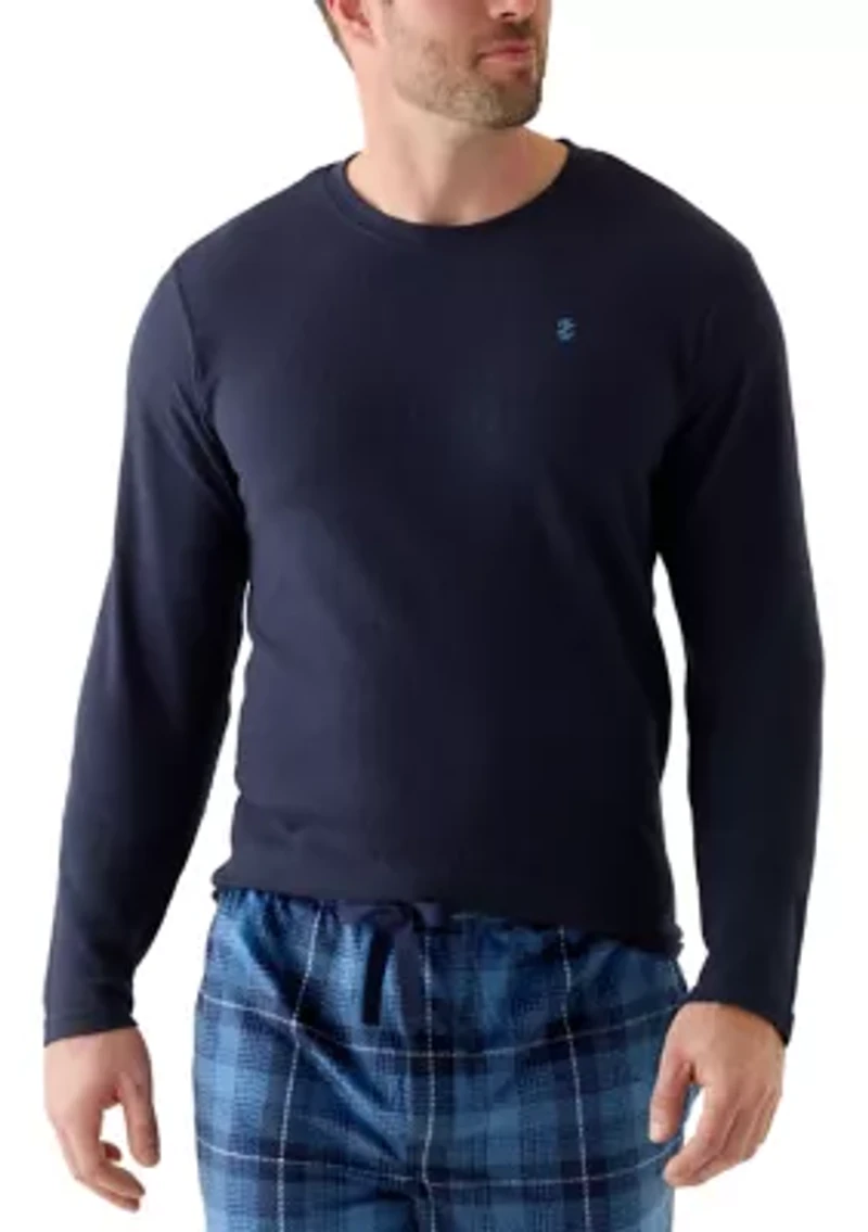 Big & Tall Waffle Long Sleeve Sleep Shirt