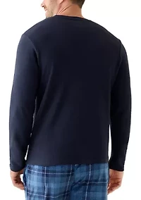 Big & Tall Waffle Long Sleeve Sleep Shirt