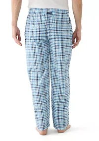 Yarn Dyed Woven Blue Check Pajama Pants