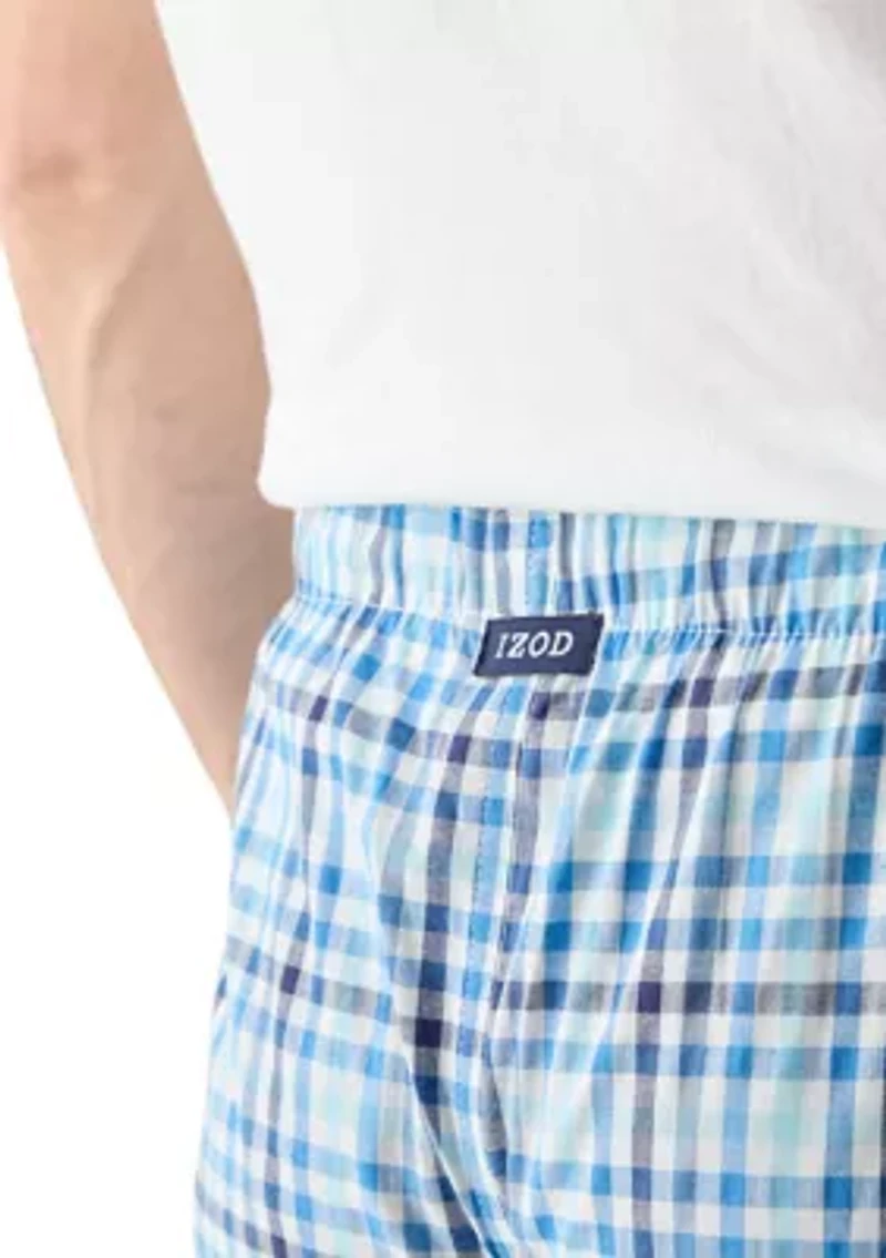 Yarn Dyed Woven Blue Check Pajama Pants