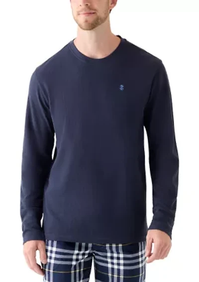 Waffle Knit Long Sleeve Sleep Shirt