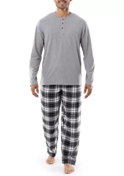 Big & Tall Flannel and Henley Set