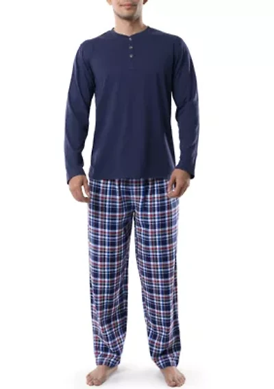 Big & Tall Flannel and Henley Set