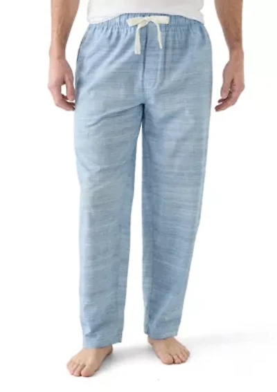 Yarn Dyed Woven Slub Poplin Pajama Pants
