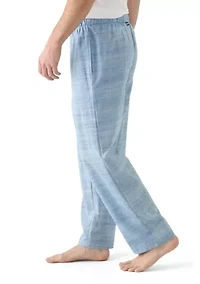 Yarn Dyed Woven Slub Poplin Pajama Pants