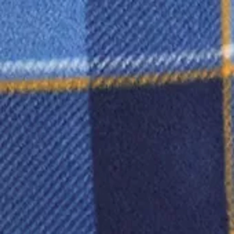 Blue Check Sueded Fleece Pants