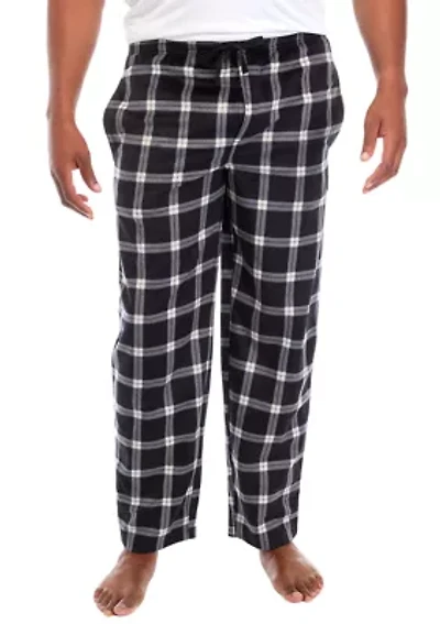 Big & Tall Plaid Silky Fleece Pants
