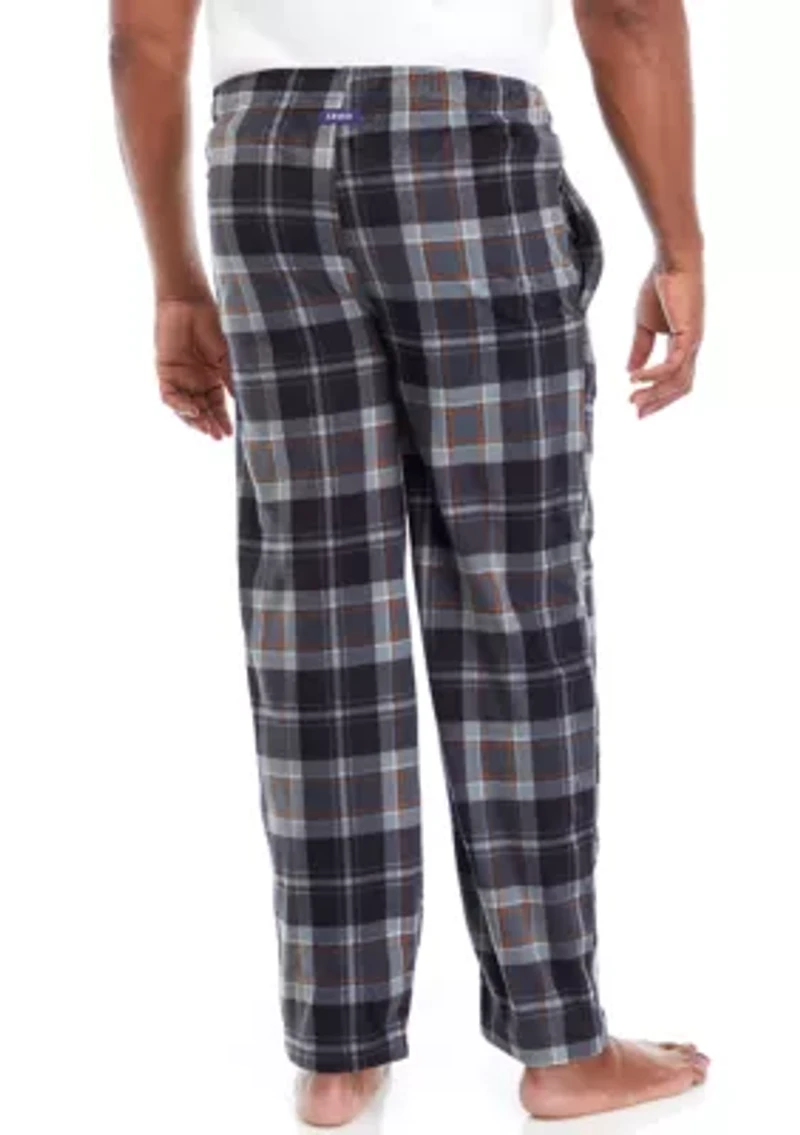 Big & Tall Plaid Silky Fleece Pants