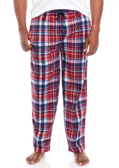 Big & Tall Plaid Fleece Pajama Pants