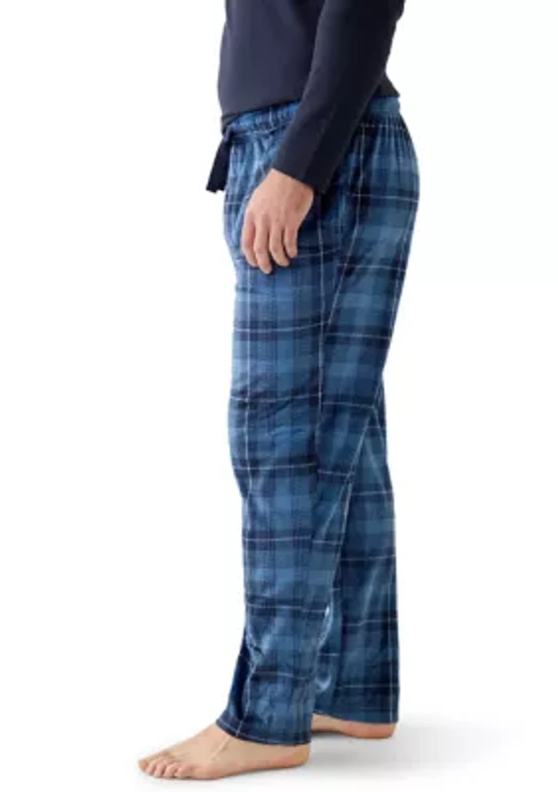 Big & Tall Sueded Fleece Printed Sleep Pants