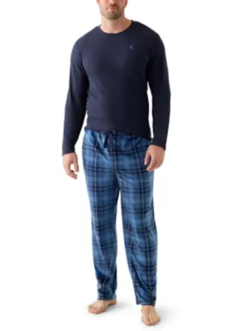 Big & Tall Sueded Fleece Printed Sleep Pants
