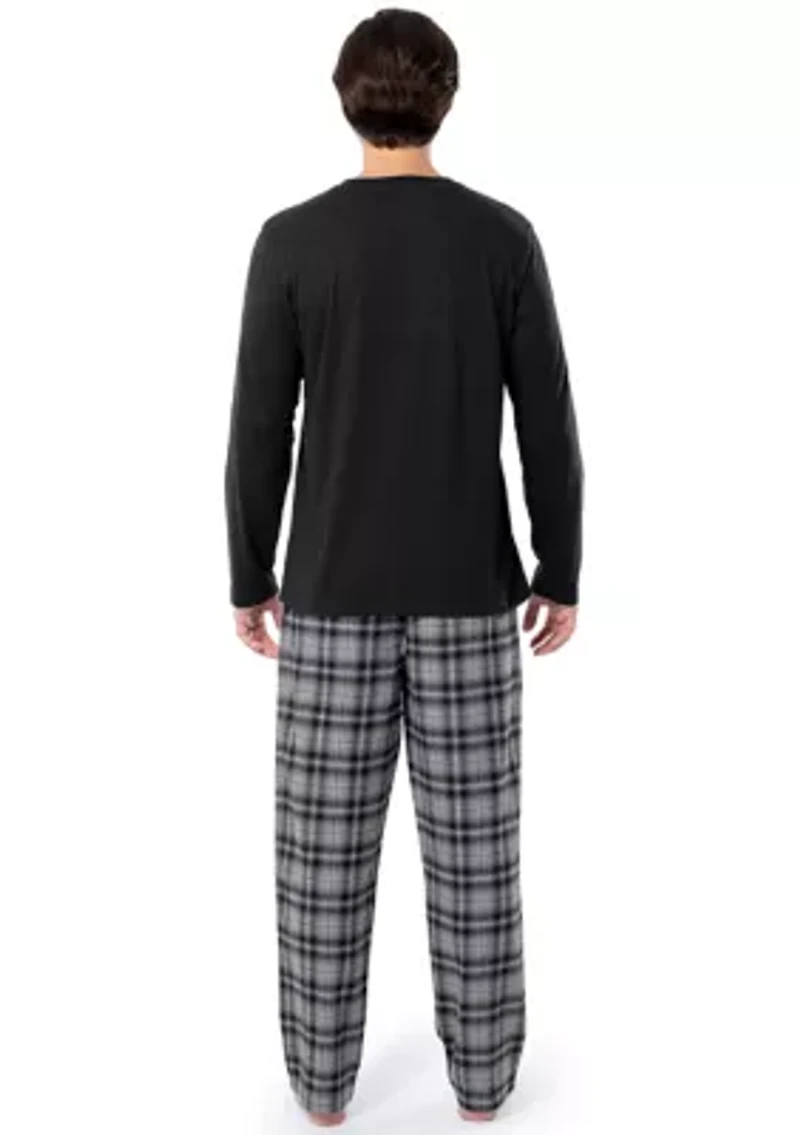 Big & Tall Plaid Pajama Set