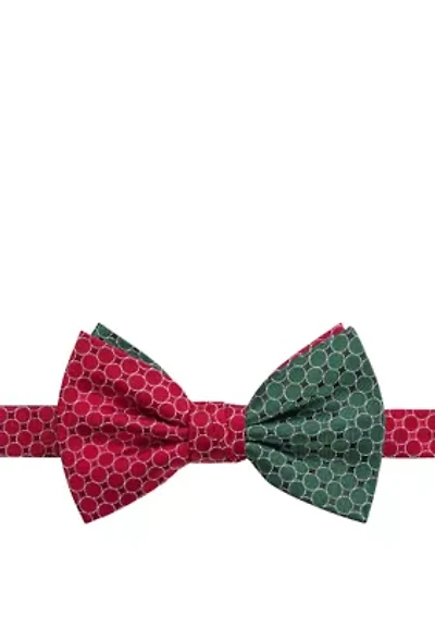 Dot Half and Half Pattern Bow Tie