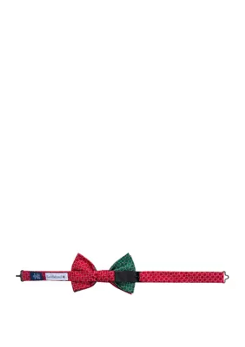 Dot Half and Half Pattern Bow Tie