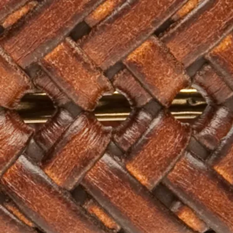 Braided Tan Leather Casual Belt