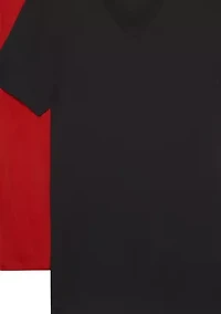 Short Sleeve V-Neck Undershirt - 3 Pack