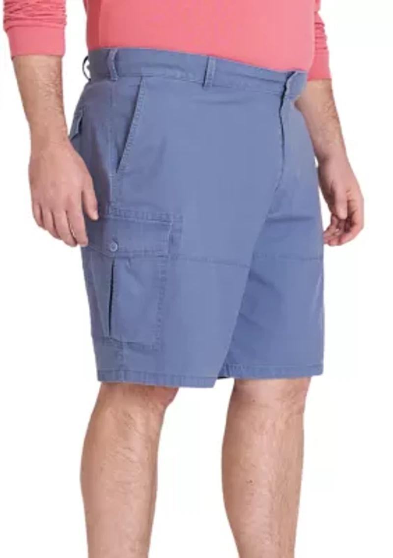 Big & Tall 10.5 Inch Stretch Saltwater Cargo Shorts