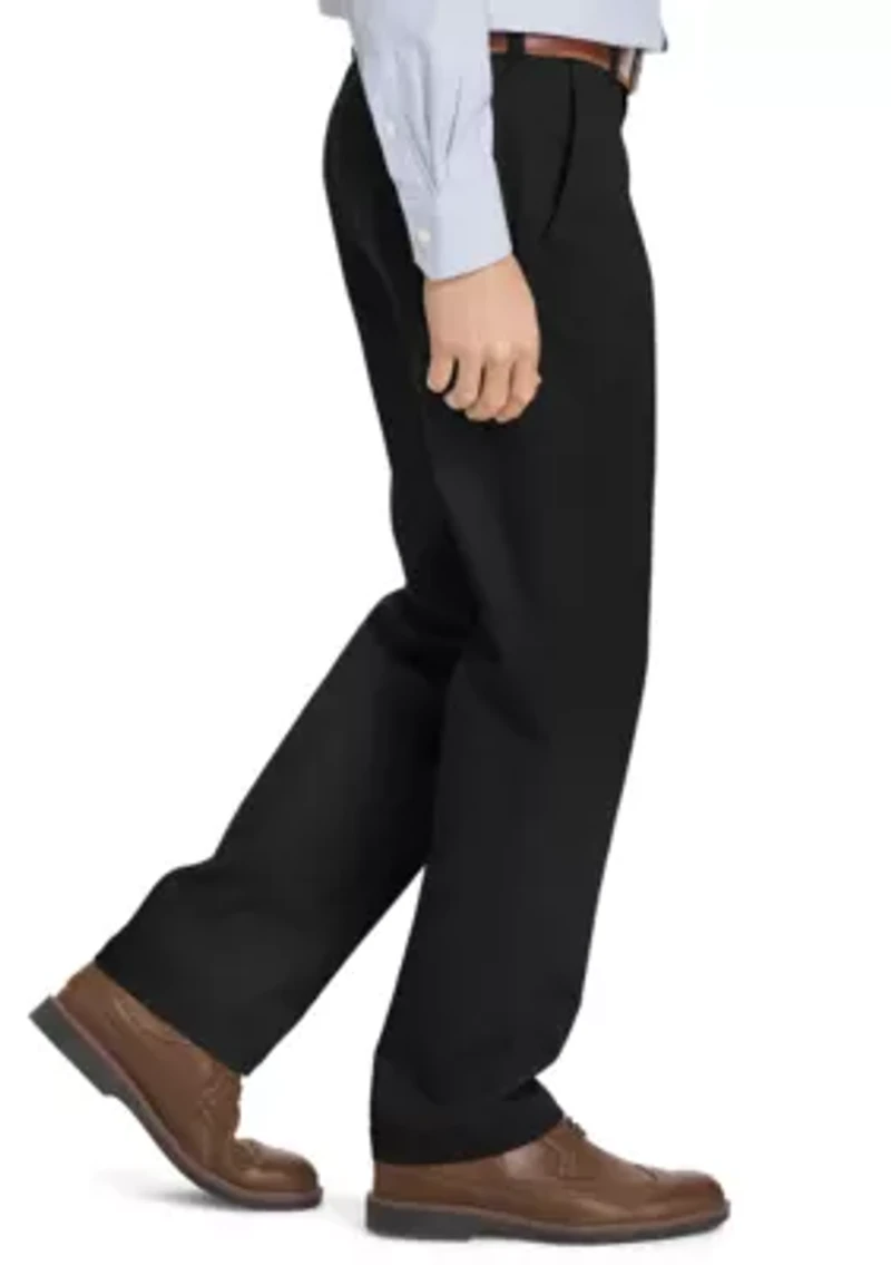 Big & Tall Straight Fit Flat Front Performance Stretch Pants