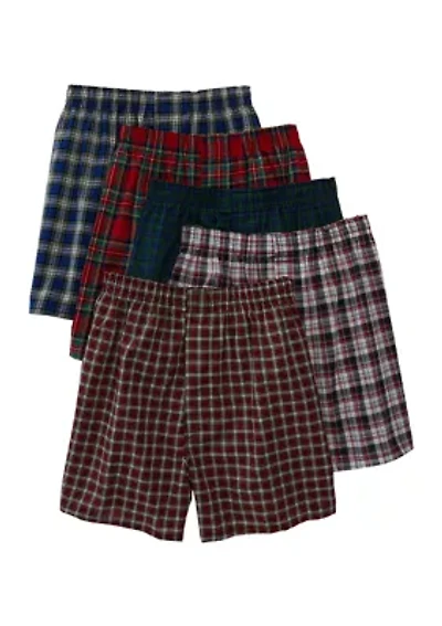 Ultimates Classic Tag-Free Tartan Boxers - 5 Pack