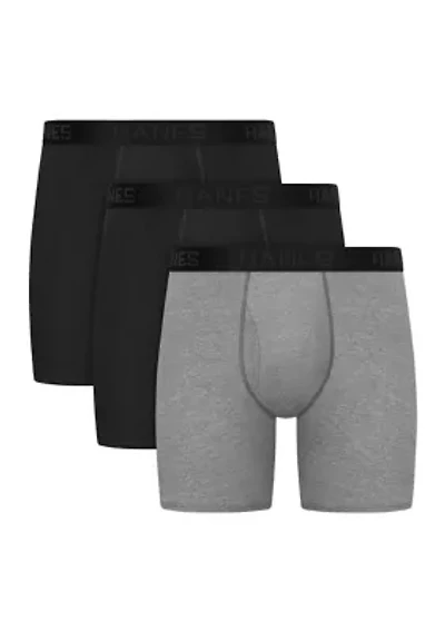Men's Big Hanes® Ultimate 3-Pack ComfortSoft® Boxer Briefs Underwear