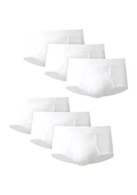Big & Tall White Boxer Briefs - 6 Pack