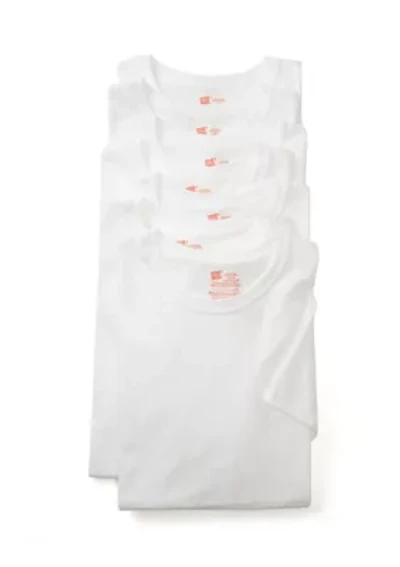 5-Pack + 1 Bonus Tagless Crew T-Shirts