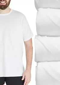 Big & Tall Crew Neck Short Sleeve T-Shirt - 4 Pack