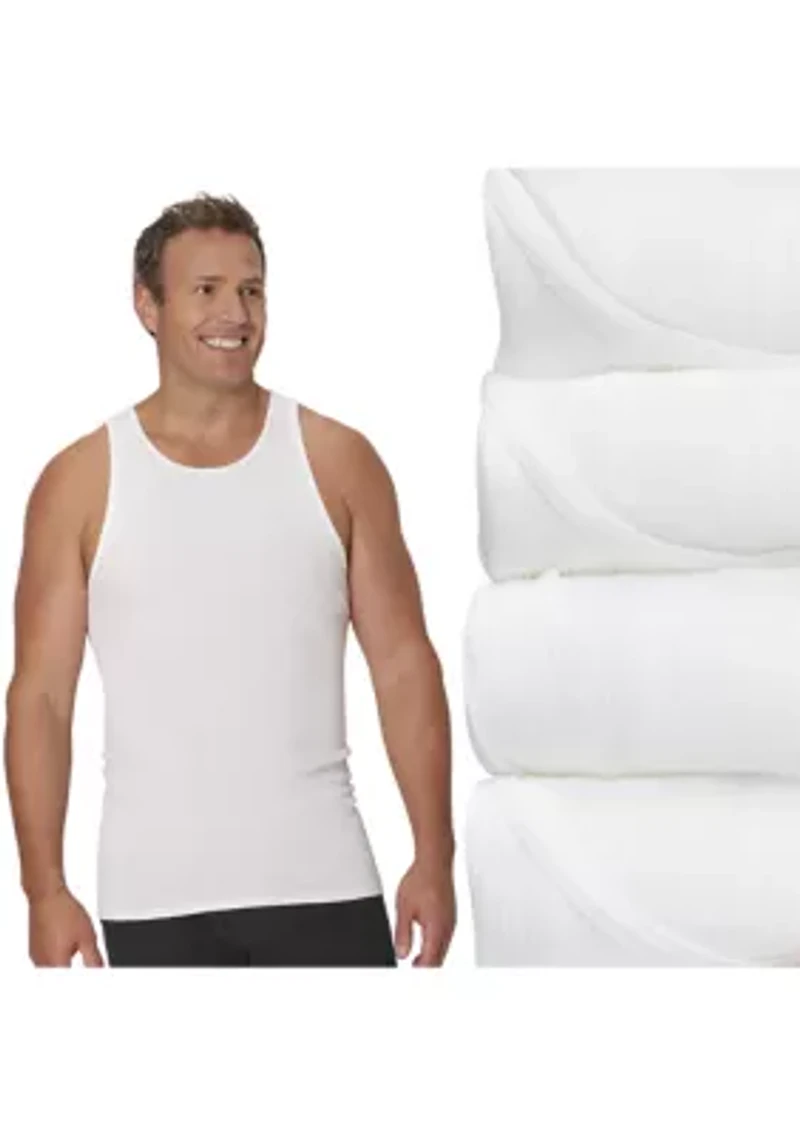 Big & Tall Ultimate 4-Pack ComfortSoft® Tank Top Undershirts