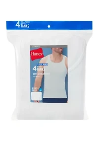 Big & Tall 4-Pack Tank Undershirts Pack, Ultimate® ComfortSoft Top
