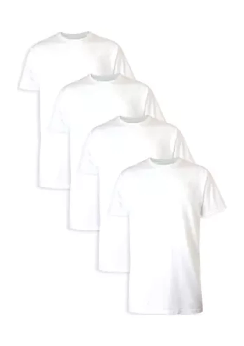 Big & Tall Short Sleeve Crew Neck T-Shirt - 4 Pack