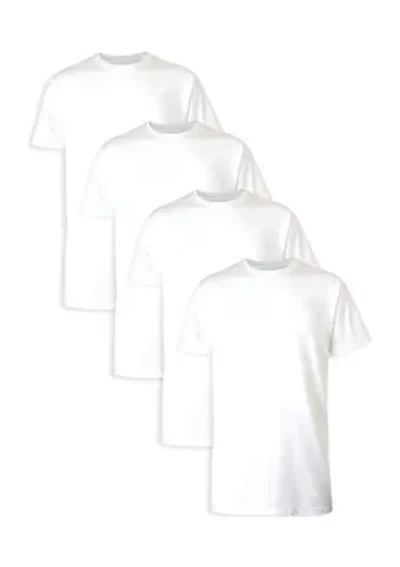 Big & Tall Short Sleeve Crew Neck T-Shirt - 4 Pack