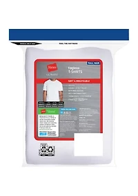 Big & Tall Short Sleeve Crew Neck T-Shirt - 4 Pack