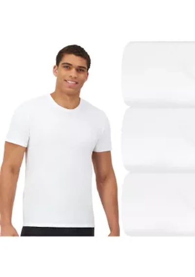 Men's Ultimate 3-Pack Crewneck Undershirts, Comfort Fit Stretch