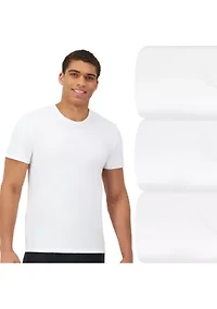 Men's Ultimate 3-Pack Crewneck Undershirts, Comfort Fit Stretch