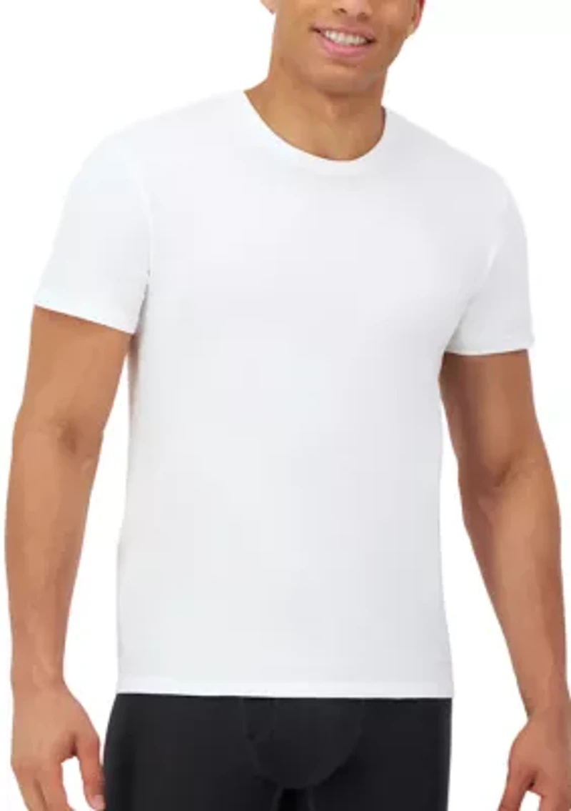 Men's Ultimate 3-Pack Crewneck Undershirts, Comfort Fit Stretch