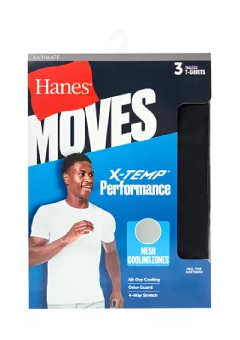 Men's Moves Crewneck X-Temp Performance Shirt Pack