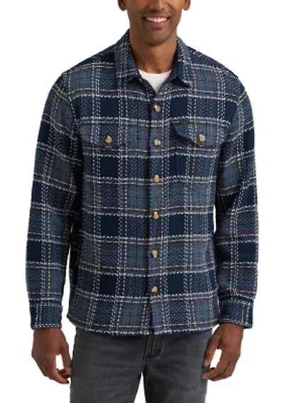 Long Sleeve Twill Plaid Shirt