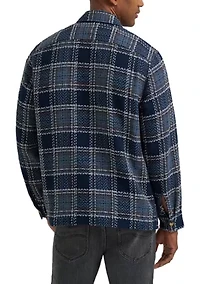 Long Sleeve Twill Plaid Shirt
