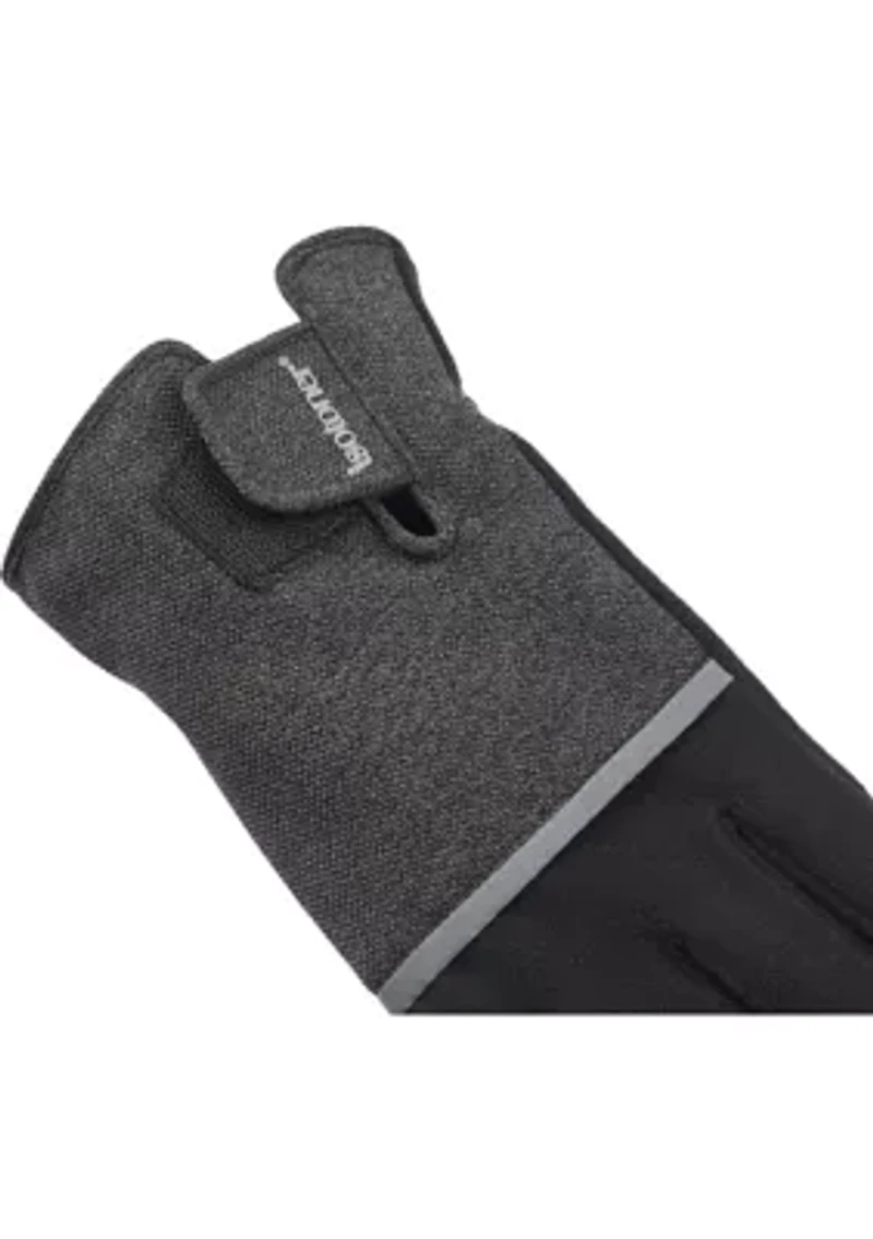 Reflective Tech Stretch and Fleece Water Repellent Gloves with Touchscreen Technology