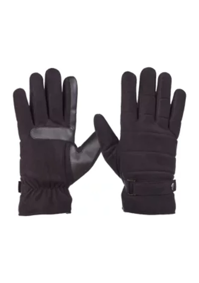 Quilted Microsuede Gloves