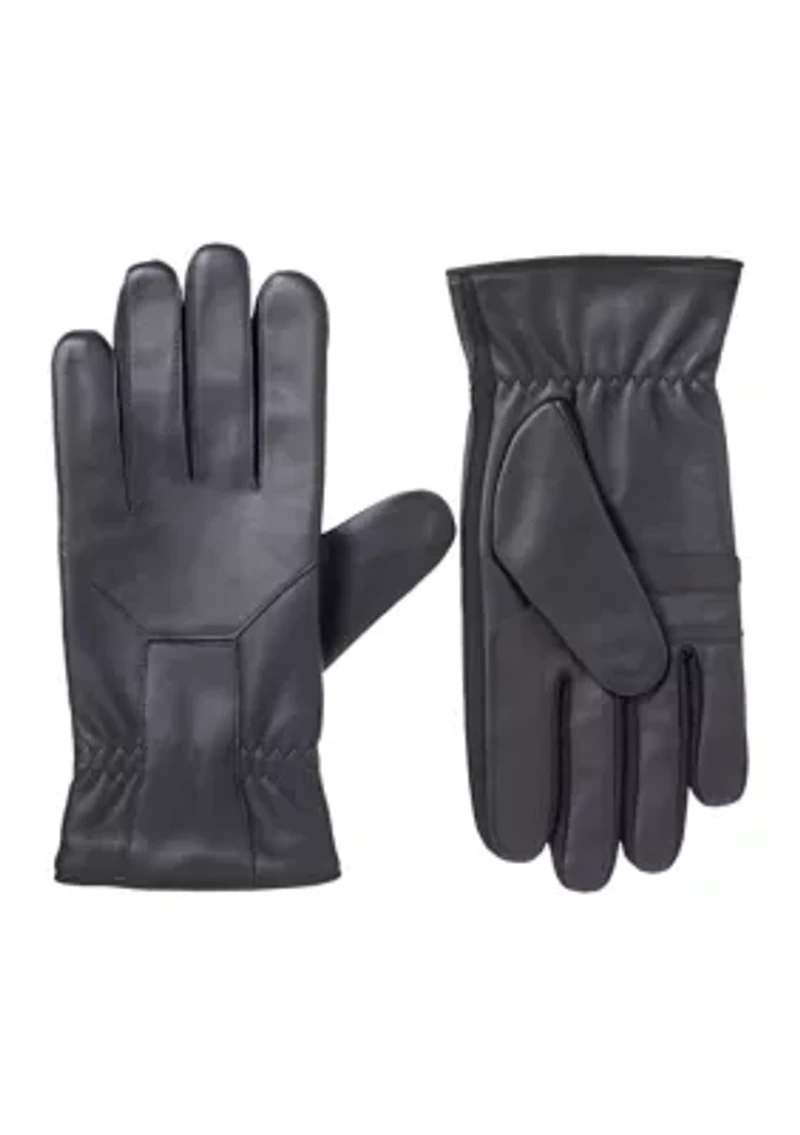 Men's Water Repellent Touchscreen Leather Gloves