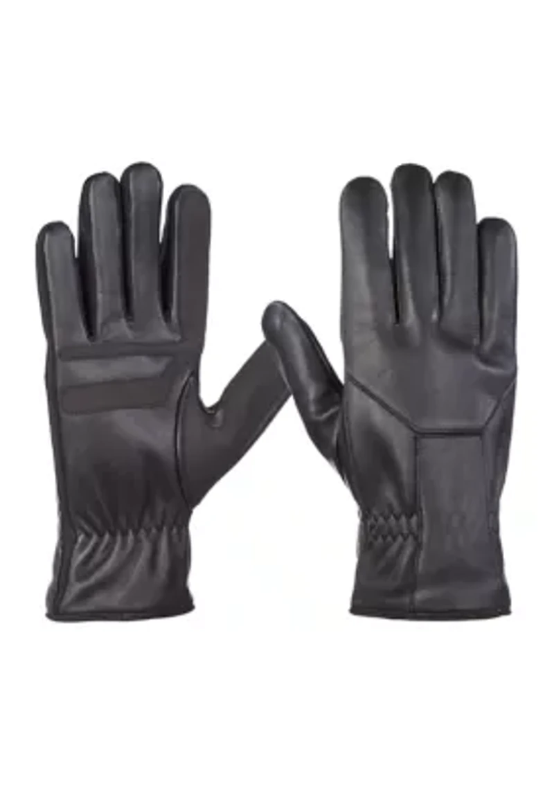Men's Water Repellent Touchscreen Leather Gloves