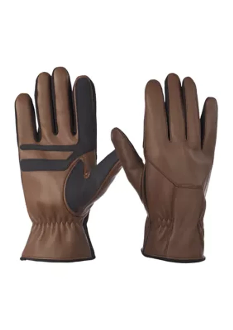 Men's Water Repellent Touchscreen Leather Gloves