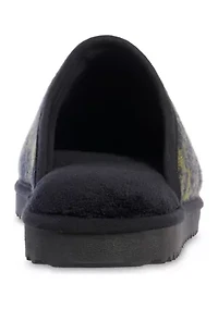 Waffle Knit Camo Flannel Scuff Slippers