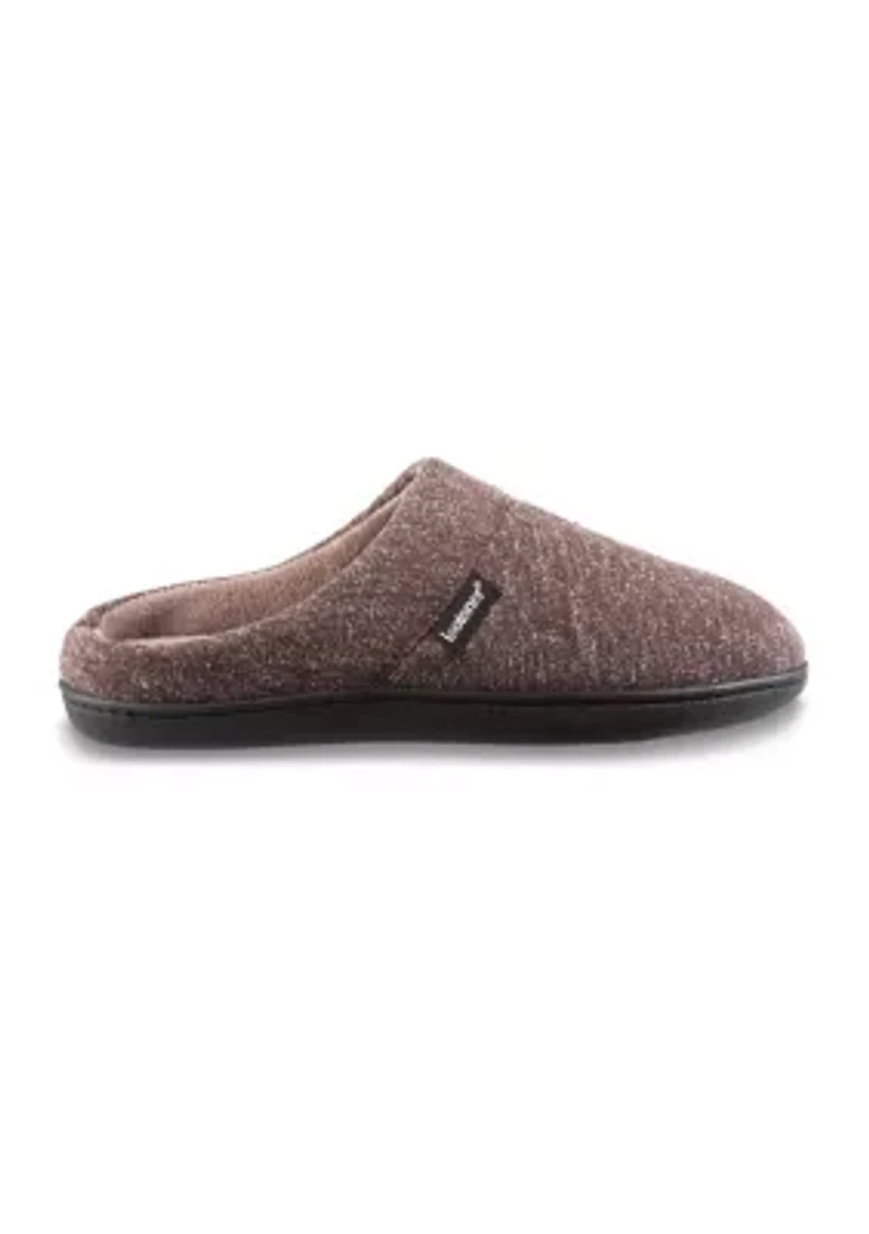 Men's Preston Heather Knit Hoodback Slippers with Memory Foam