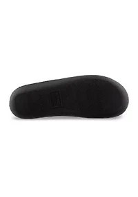 Men's Preston Heather Knit Hoodback Slippers with Memory Foam